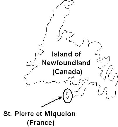 St. Pierre et Miquelon in Relation to Newfoundland